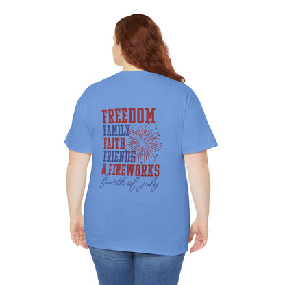 Fourth of July Freedom Tee - Unisex Cotton Shirt for Independence Day - Direct to Garment