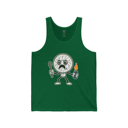 Crack Head - Unisex Jersey Tank - Bold Graphic Tee for Everyday Wear