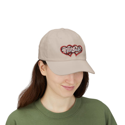 True Souls Double Heart Embroidered Baseball Hat