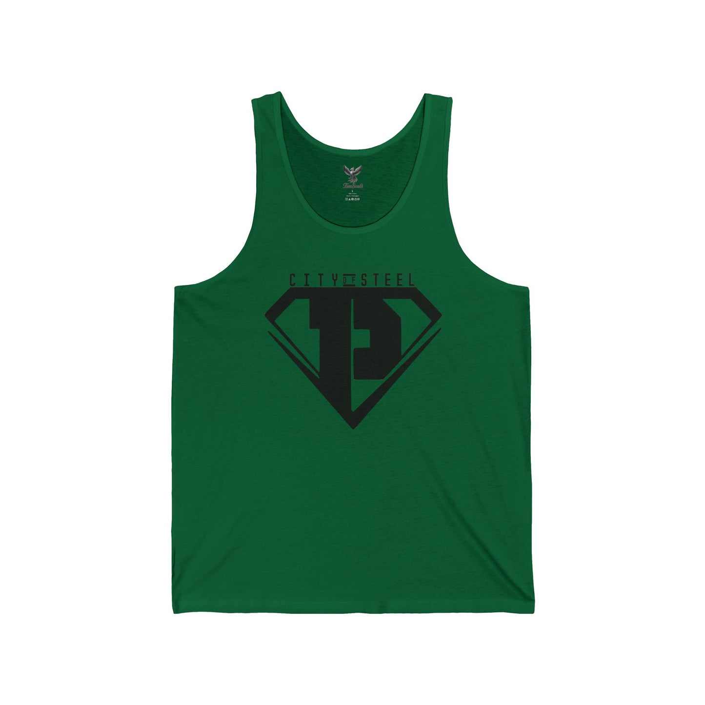 City of Steel Black Out - Unisex Jersey Tank - Bold Graphic Tee for Everyday Wear