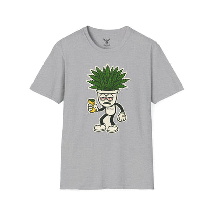 Pot Head - Funny Cannabis Plant T-Shirt - Unisex Softstyle Tee