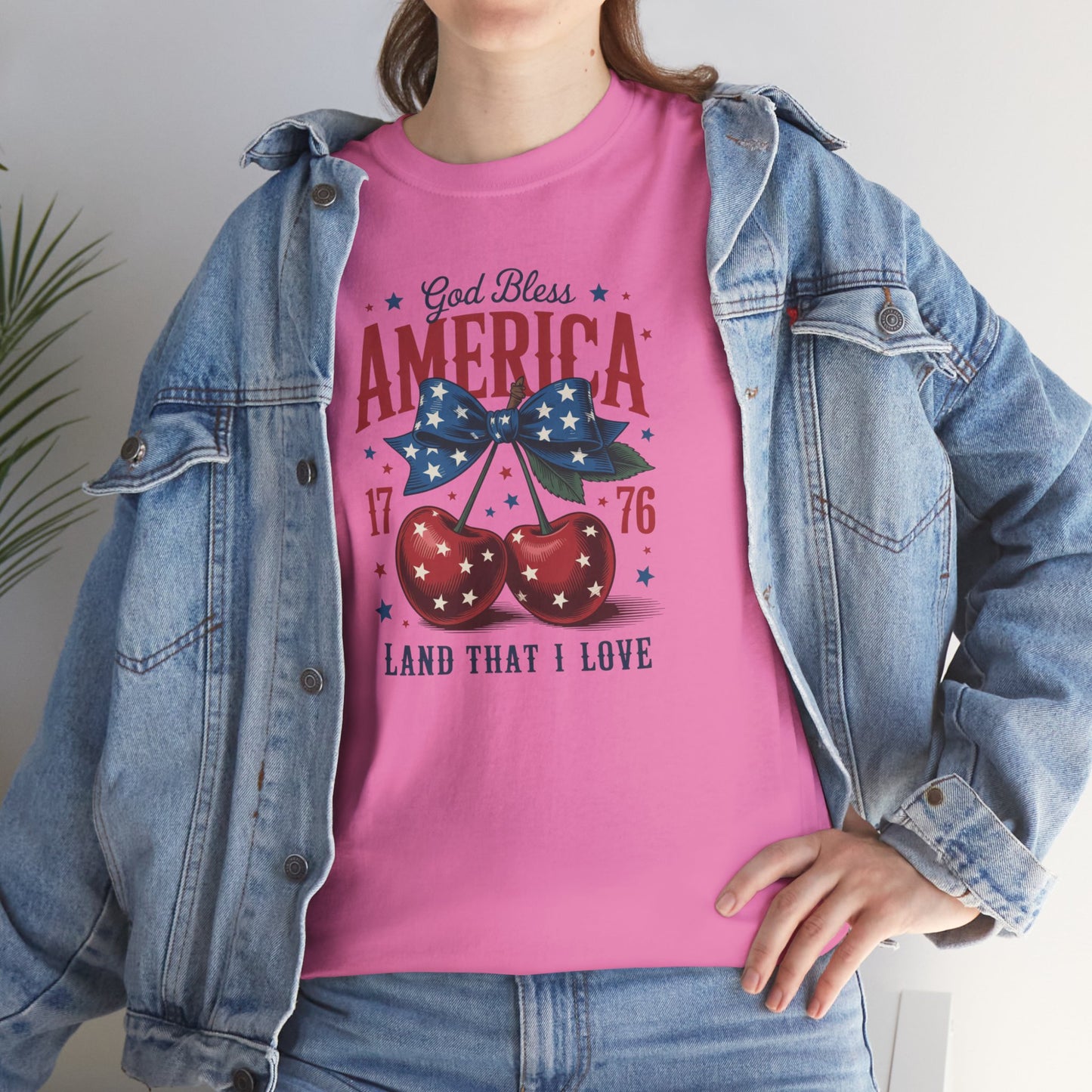 God Bless America Cherry Tee - Direct to Garment