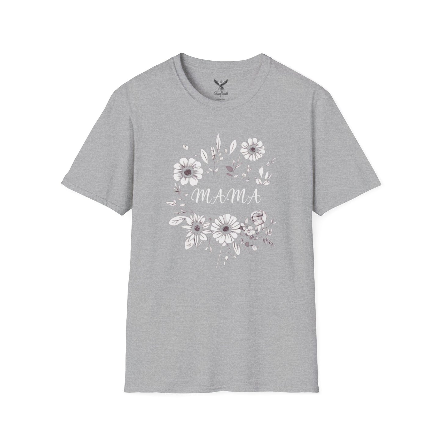 Mama- Flowers - Unisex Softstyle T-Shirt Graphic