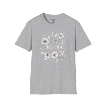 Mama- Flowers - Unisex Softstyle T-Shirt Graphic