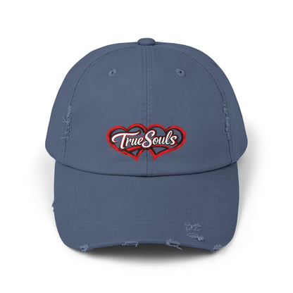 True Souls Double Heart Distressed Hat