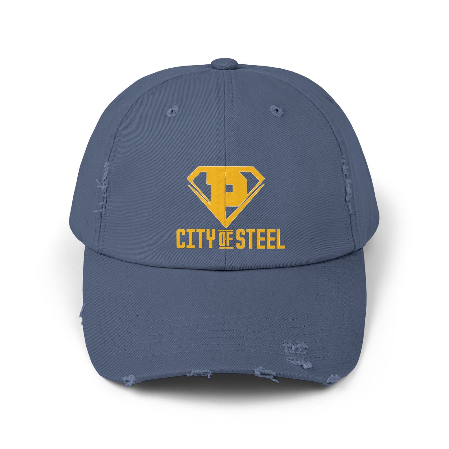 City Of Steel Unisex Distressed Cap, Casual Wear, Gift for Him/Her, Summer Style, Outdoor Activities