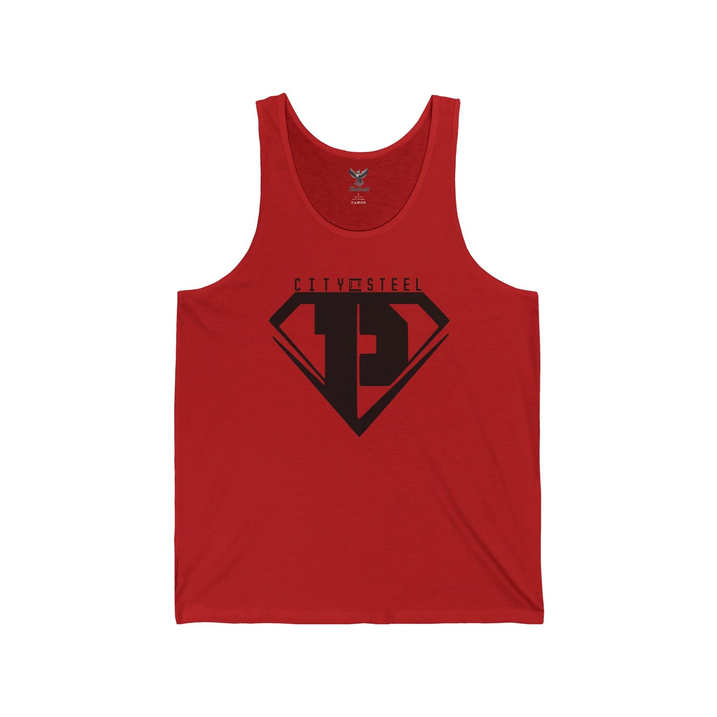 City of Steel Black Out - Unisex Jersey Tank - Bold Graphic Tee for Everyday Wear