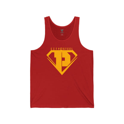 City of Steel - Unisex Jersey Tank - Bold Graphic Tee for Everyday Wear