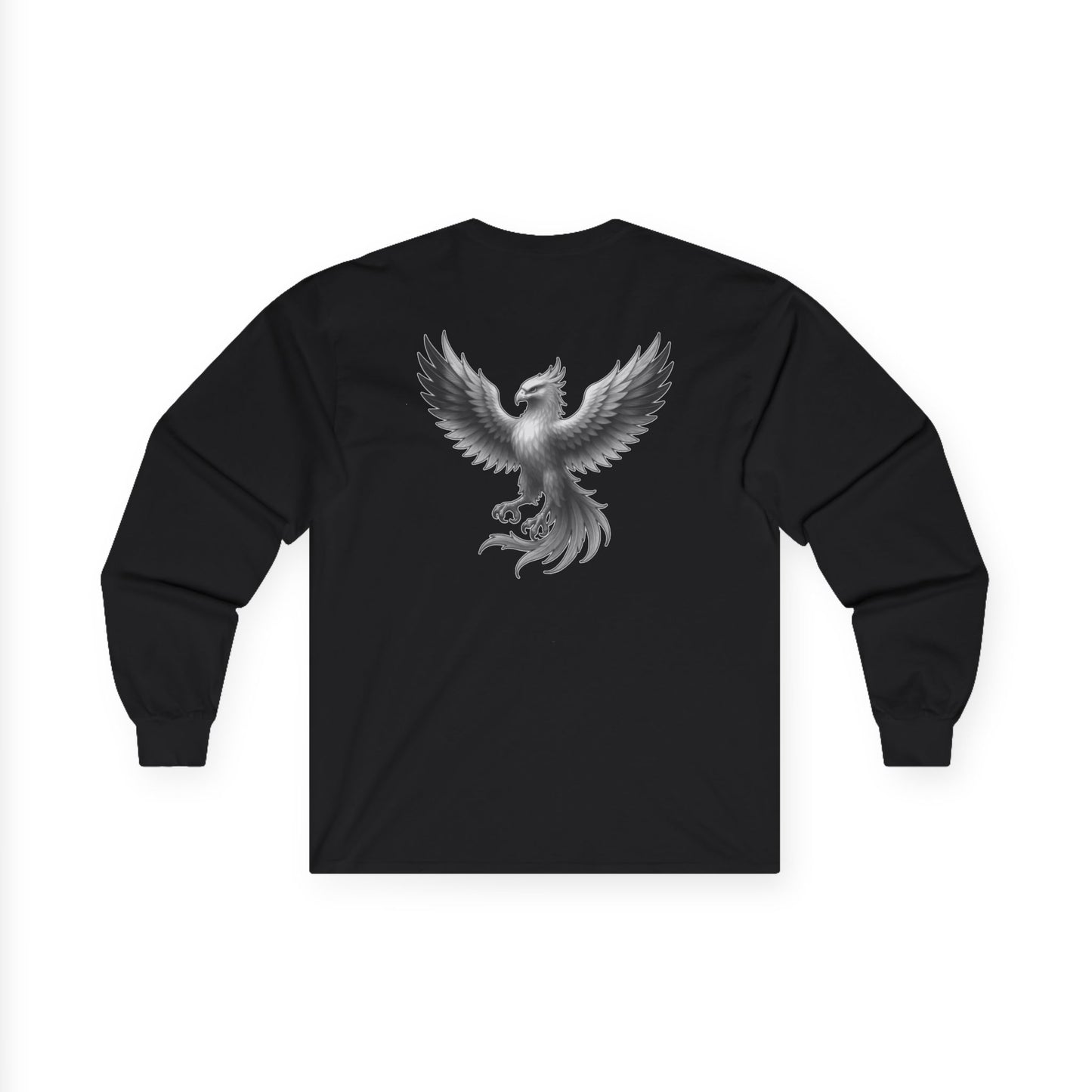 True Souls Black & White Phoenix on Back Long Sleeve Tee