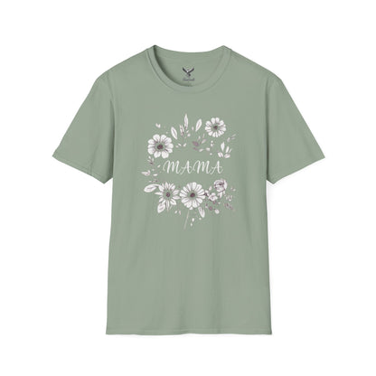 Mama- Flowers - Unisex Softstyle T-Shirt Graphic