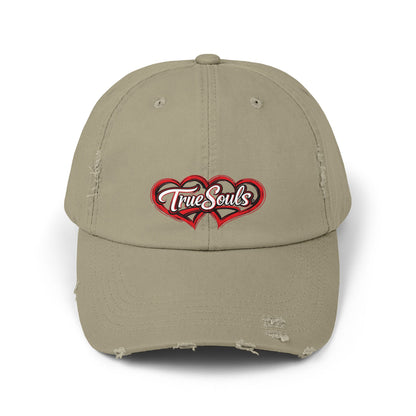 True Souls Double Heart Distressed Hat