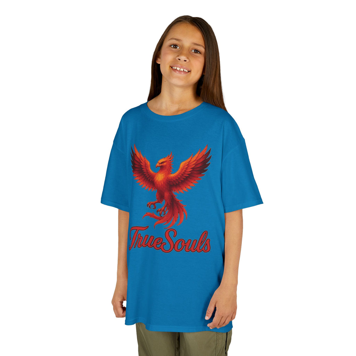 TrueSouls Colored Phoenix Graphic Youth T‑Shirt