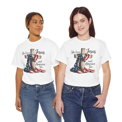 She Loves Jesus and America Too - Direct to Garment