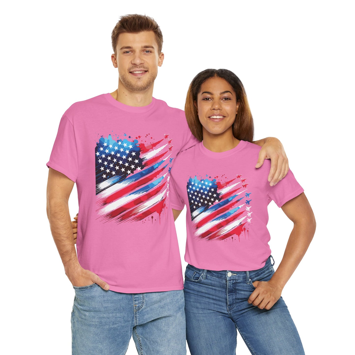 American Flag Jet Flyover Tee - Direct to Garment
