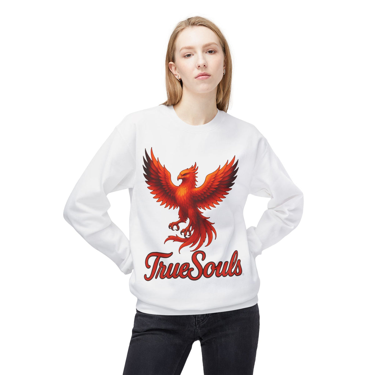 TrueSouls Red Phoenix Crewneck Sweatshirt