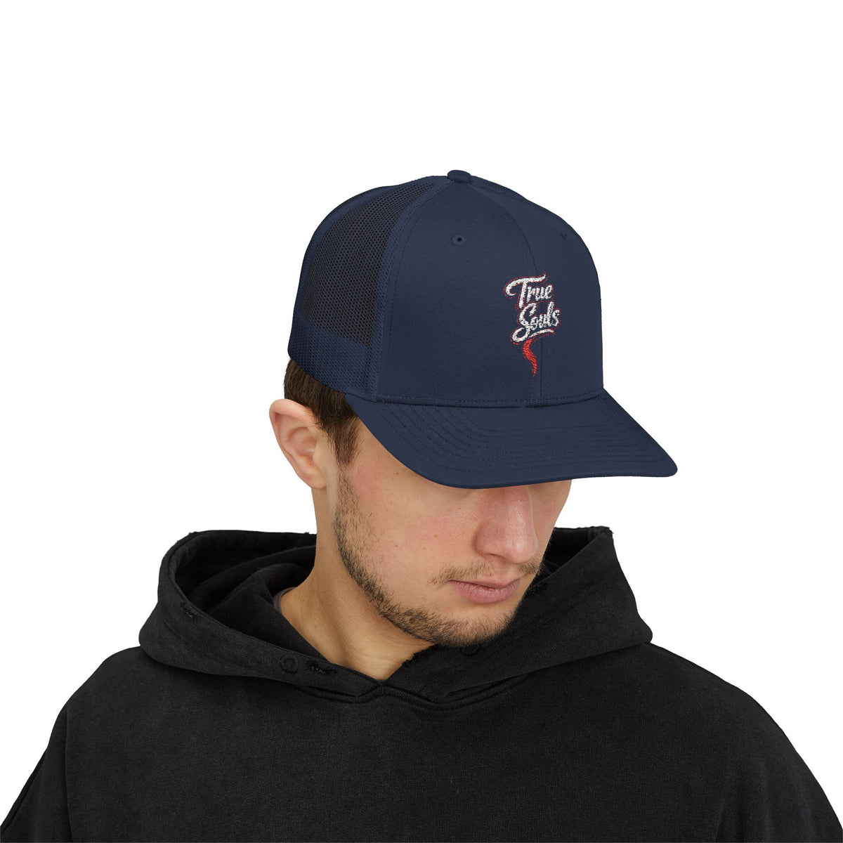 True Souls Embroidered Trucker Cap — Snapback Hat