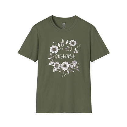 Mama- Flowers - Unisex Softstyle T-Shirt Graphic