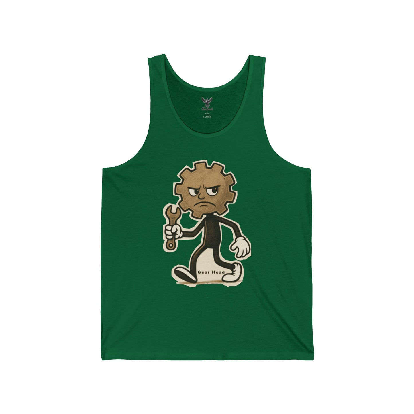 Gear Head - Unisex Jersey Tank - Bold Graphic Tee for Everyday Wear