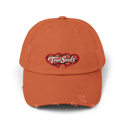 True Souls Double Heart Distressed Hat