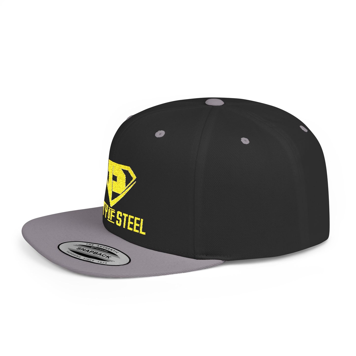 City Of Steel - Stylish Flat Bill Snapback Cap, Trendy Streetwear Hat for Men and Women, Cool Gift for Birthdays, Festivals, and Sports