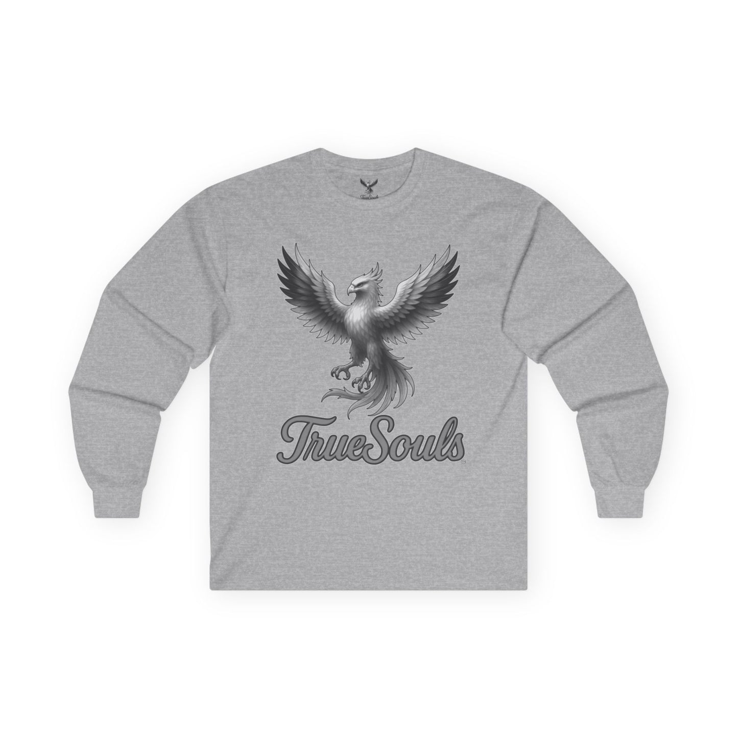 True Souls Black and White Phoenix Logo Long Sleeve Tee