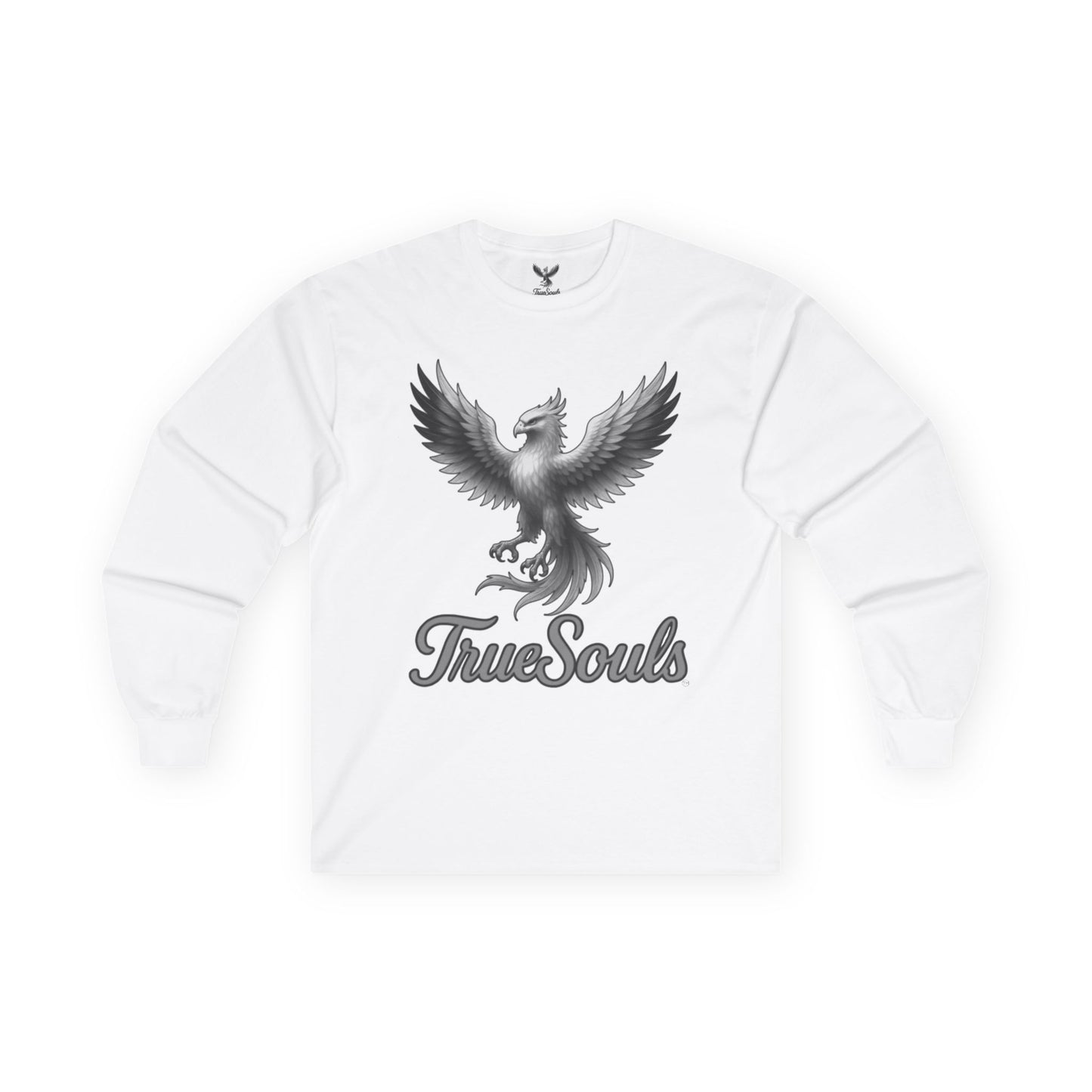 True Souls Black and White Phoenix Logo Long Sleeve Tee