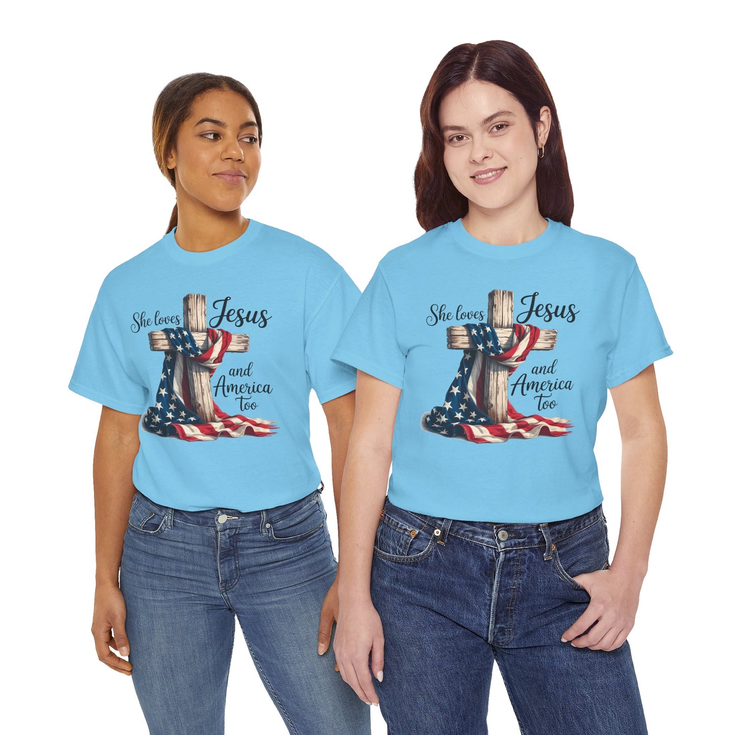 She Loves Jesus and America Too - Direct to Garment