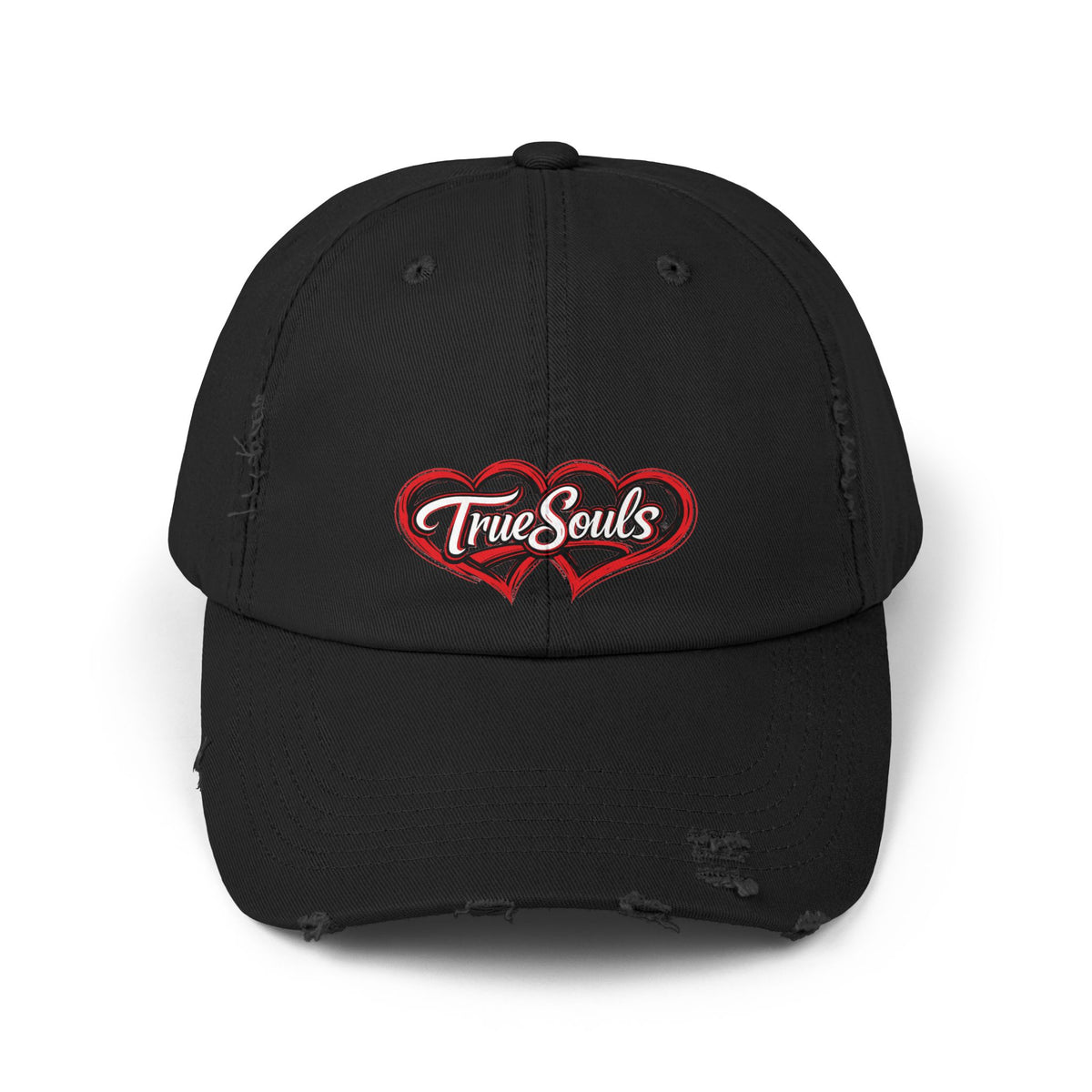 True Souls Double Heart Distressed Hat