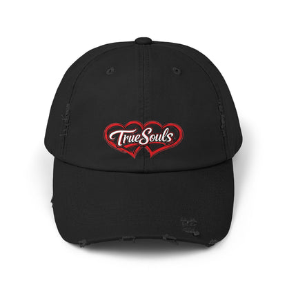 True Souls Double Heart Distressed Hat