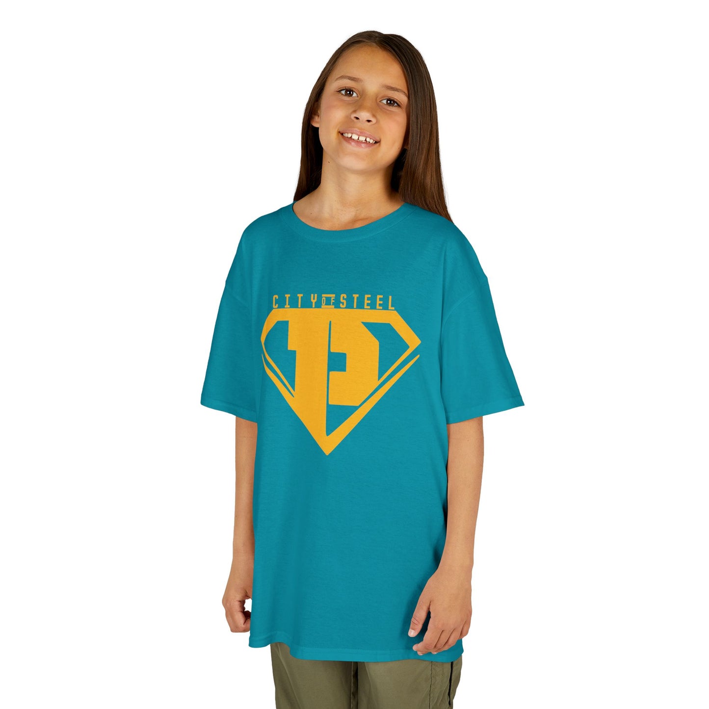 Kids Unisex City of Steel Heavy Cotton Tee