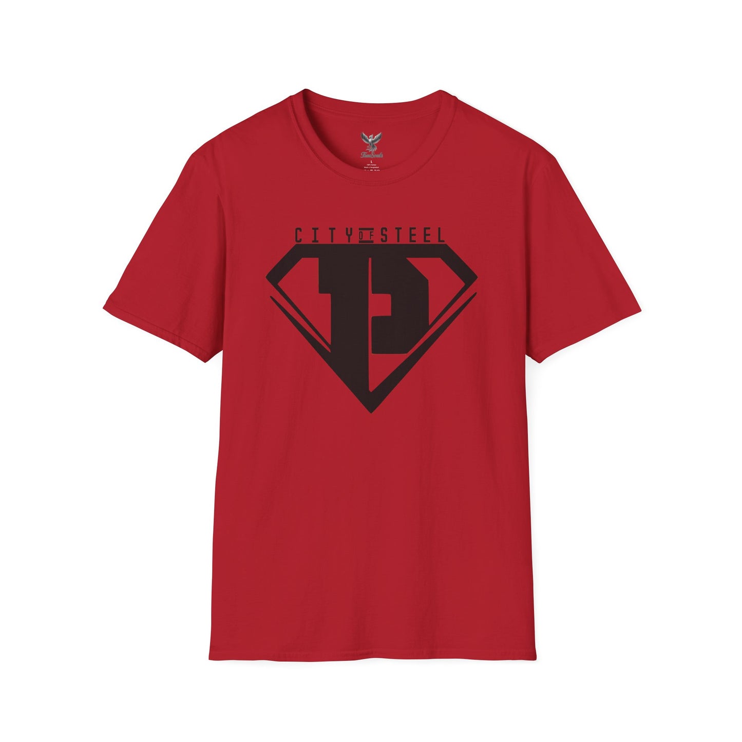 City of Steel Black Out - Graphic Unisex Softstyle T-Shirt - Casual Comfort Wear