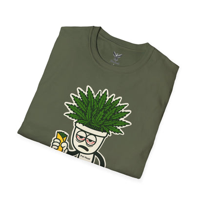 Pot Head - Funny Cannabis Plant T-Shirt - Unisex Softstyle Tee
