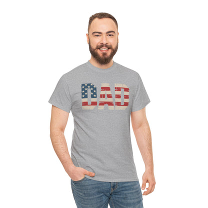 Patriotic Dad Tee - Unisex Heavy Cotton Shirt, Perfect for Father’s Day, Celebrations, Gifts, Casual Wear, BBQs