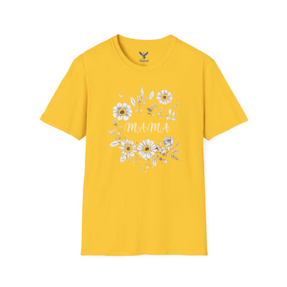 Mama- Flowers - Unisex Softstyle T-Shirt Graphic