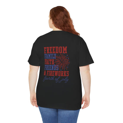 Fourth of July Freedom Tee - Unisex Cotton Shirt for Independence Day - Direct to Garment