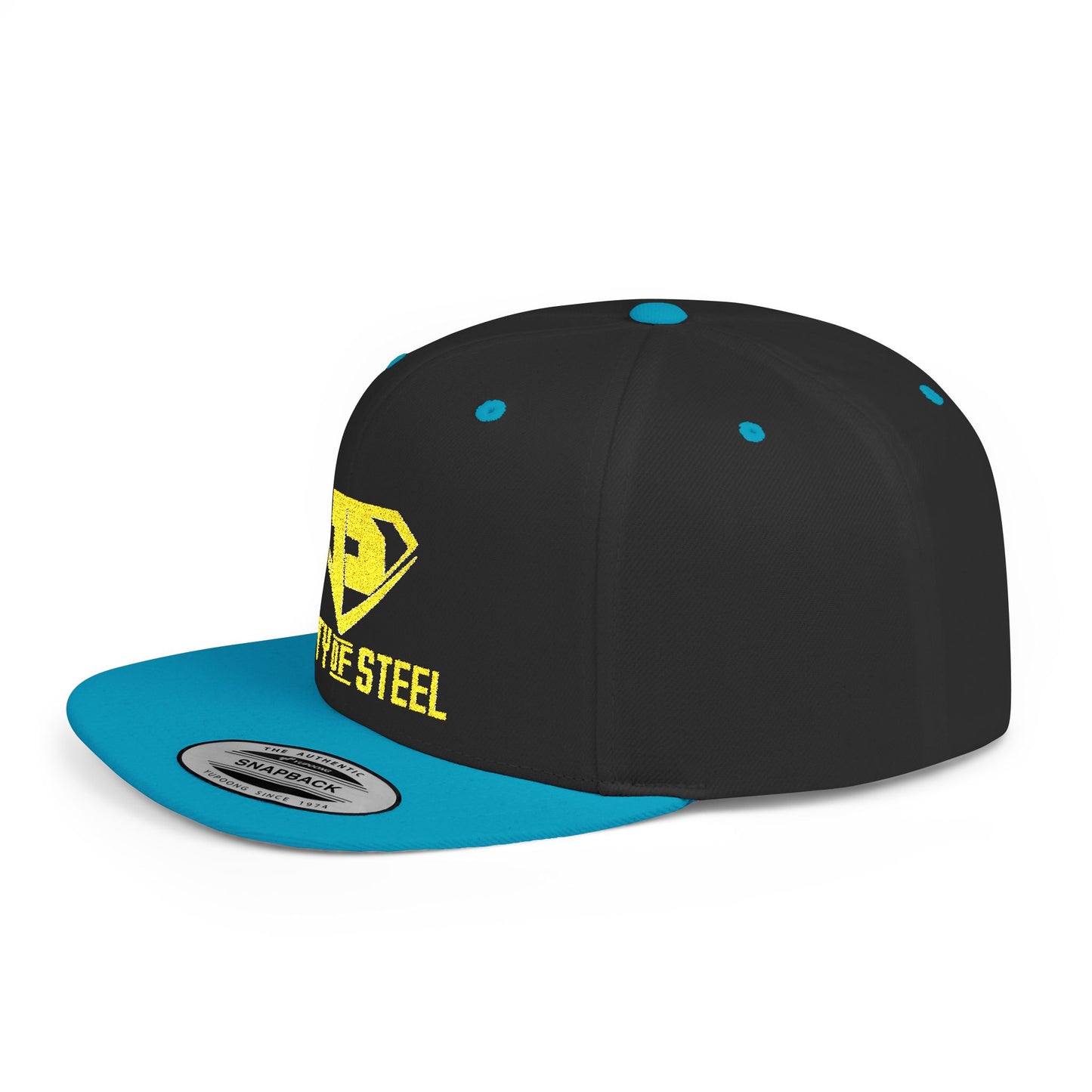 City Of Steel - Stylish Flat Bill Snapback Cap, Trendy Streetwear Hat for Men and Women, Cool Gift for Birthdays, Festivals, and Sports