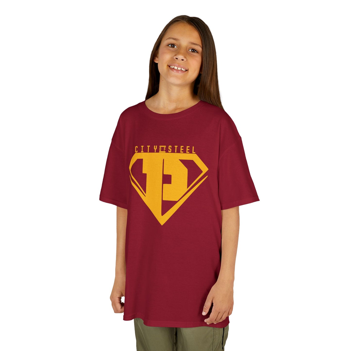 Kids Unisex City of Steel Heavy Cotton Tee