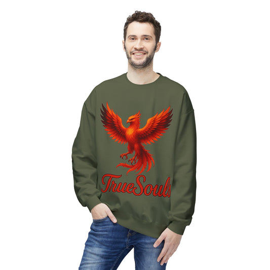TrueSouls Red Phoenix Crewneck Sweatshirt