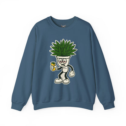Pot Head - Unisex Crewneck Sweatshirt - Comfortable Stylish Apparel for Everyday Wear