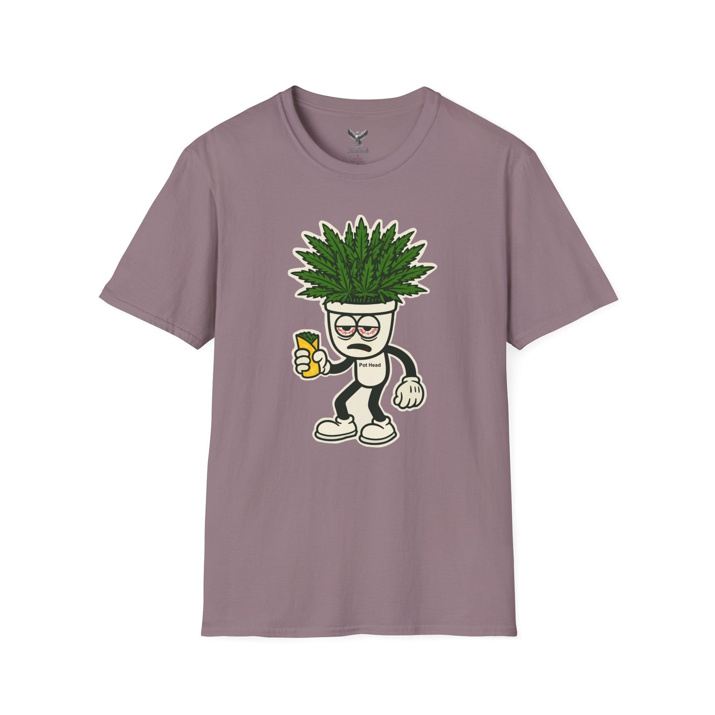 Pot Head - Funny Cannabis Plant T-Shirt - Unisex Softstyle Tee