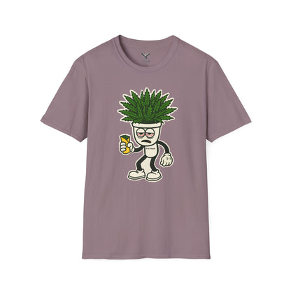 Pot Head - Funny Cannabis Plant T-Shirt - Unisex Softstyle Tee