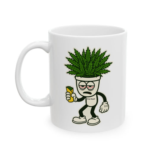 Pot Head - Funny Ceramic Mug - 11oz & 15oz Ceramic Coffee Cup
