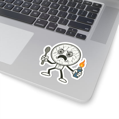 Crack Head Kiss-Cut Stickers - Bold Urban Design for Laptops, Water Bottles, Cars etc.