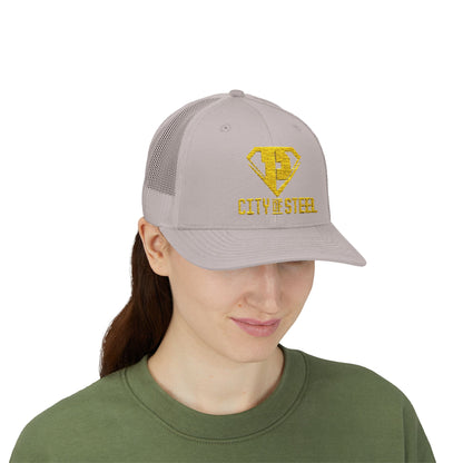 Steel City Snapback Trucker Cap | Perfect Gift for Sports Fans, Summer Outings, Outdoor Events, Festivals