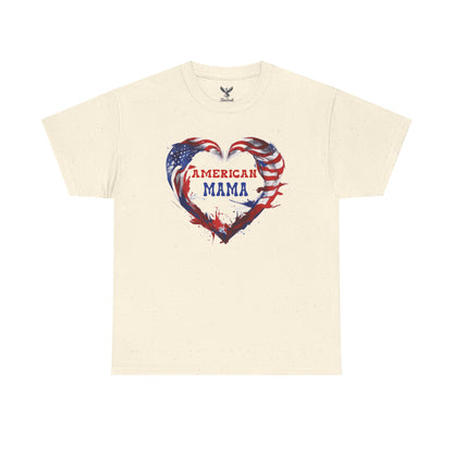 American Mama Heart Tee | Patriotic Shirt for Moms