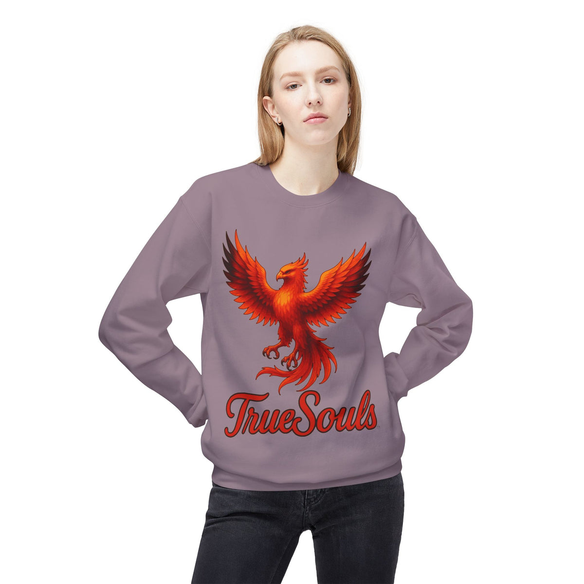 TrueSouls Red Phoenix Crewneck Sweatshirt