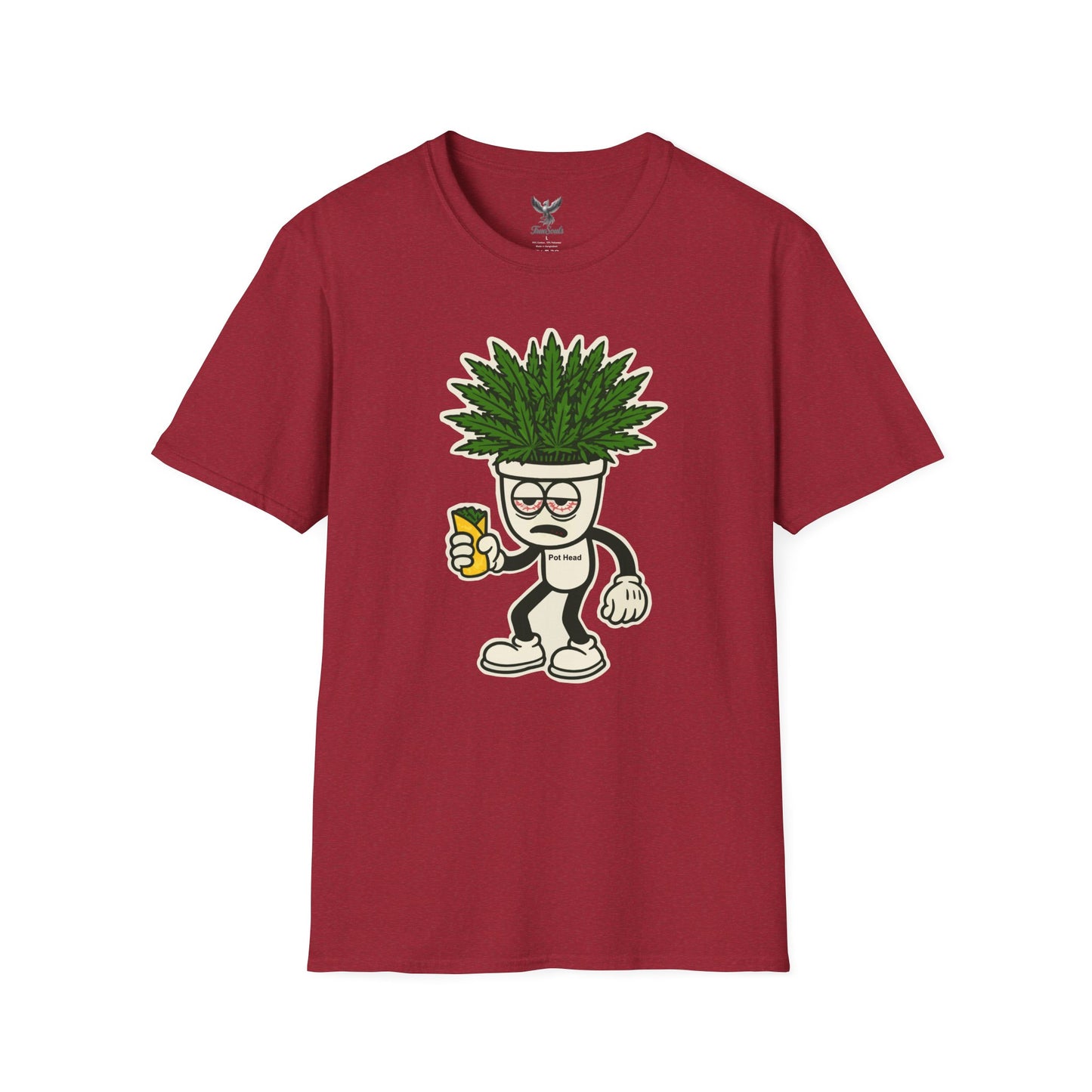 Pot Head - Funny Cannabis Plant T-Shirt - Unisex Softstyle Tee