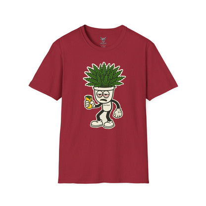 Pot Head - Funny Cannabis Plant T-Shirt - Unisex Softstyle Tee