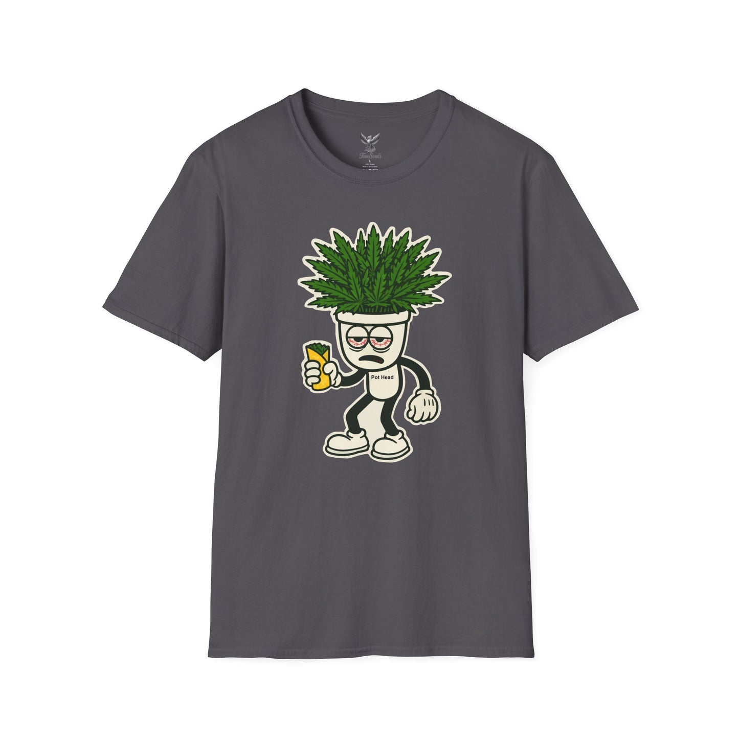 Pot Head - Funny Cannabis Plant T-Shirt - Unisex Softstyle Tee