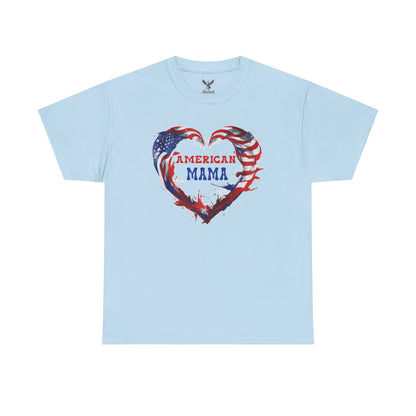 American Mama Heart Tee | Patriotic Shirt for Moms